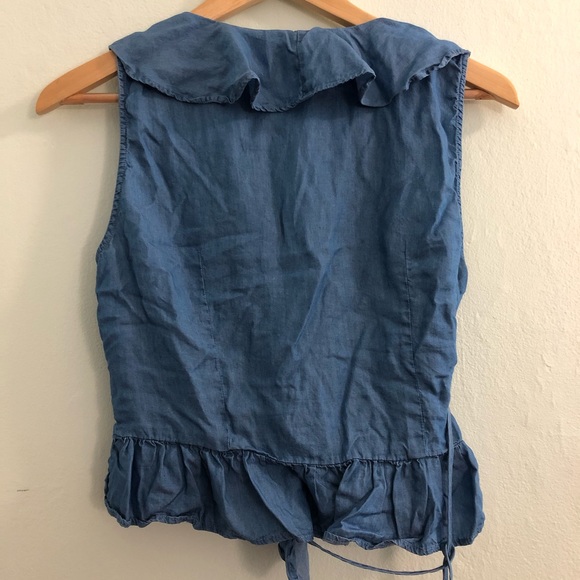 Zara Trafaluc Denimwear Blouse - Picture 2 of 6